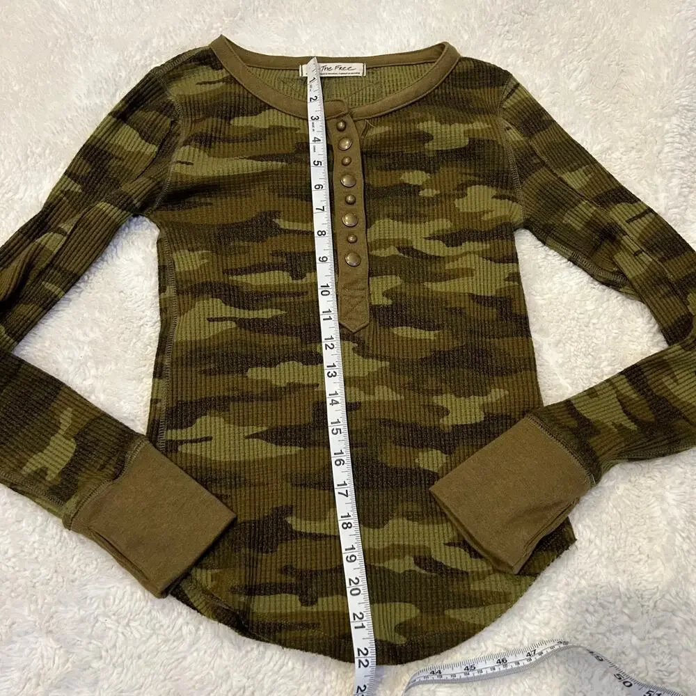 We the Free Womens Green Camp Long Sleeve Size XS Grunge/Indie/Dark Core - Picture 4 of 6